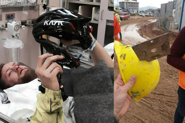 Foto-foto Helm Setelah Kecelakaan Untuk Mengingatkan Kita Selalu Memakai Helm